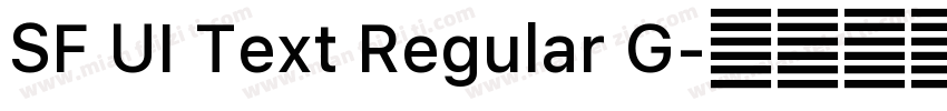SF UI Text Regular G字体转换